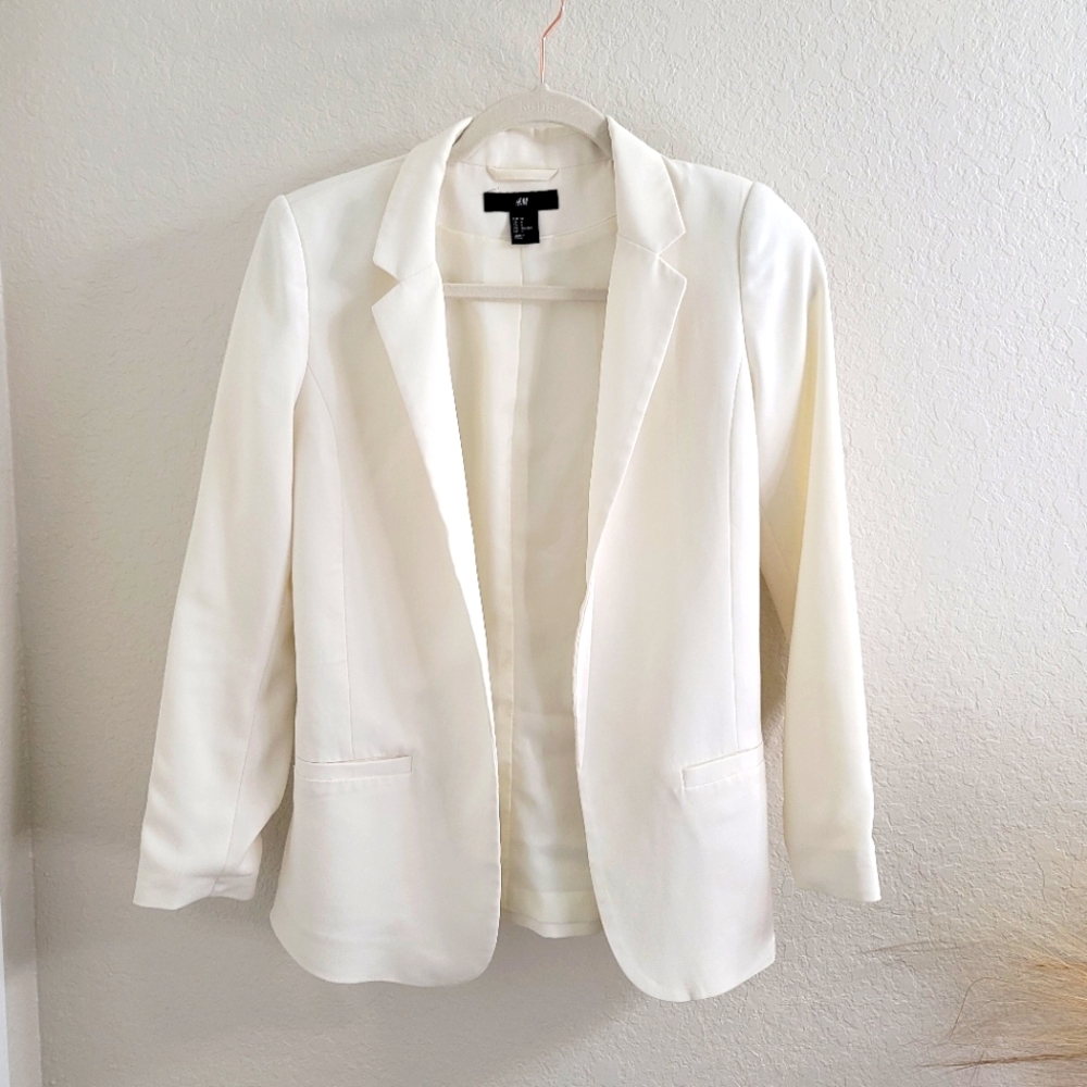H&M White Blazer Size 4